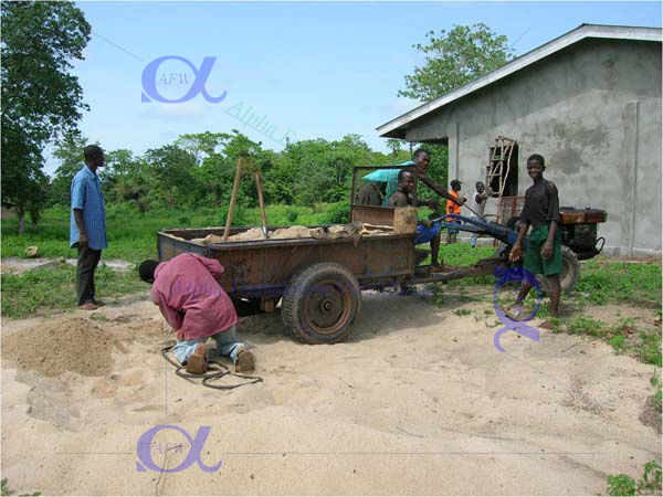 Sand delivery to work site
